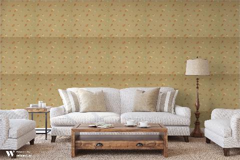 Feather Your Nest Cafe Au Lait Wallpaper - Brunschwig & Fils