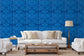 Le Grand Palais Sapphire Wallpaper - Brunschwig & Fils