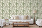 Kininvie Leaf On White Wallpaper - Brunschwig & Fils