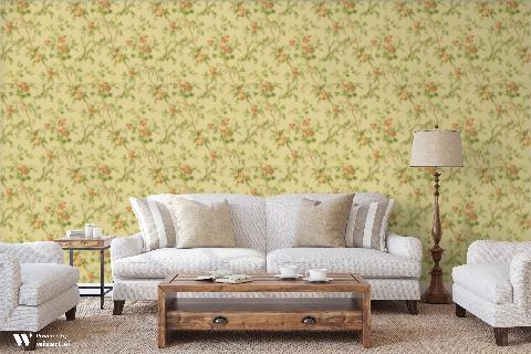 Locklin Plantation Mocha Wallpaper - Brunschwig & Fils