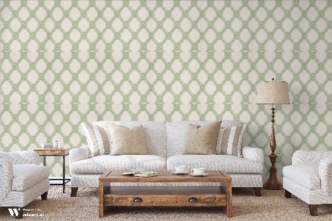 Treillage De Bambou Green Wallpaper - Brunschwig & Fils