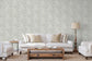 Bird And Thistle Silver Wallpaper - Brunschwig & Fils