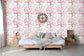 Bird And Thistle Red Wallpaper - Brunschwig & Fils