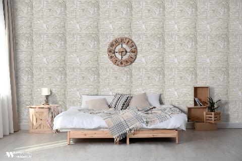 Ashanti On Paper Tan On White Wallpaper - Brunschwig & Fils