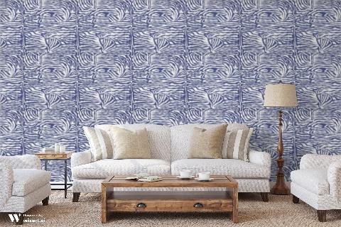 Ashanti On Paper Blueberry Wallpaper - Brunschwig & Fils