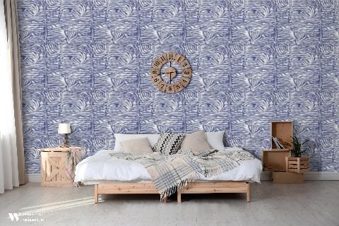 Ashanti On Paper Blueberry Wallpaper - Brunschwig & Fils