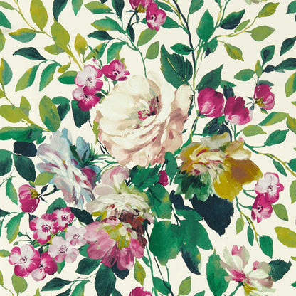 Bloom Wallpaper - Fuchsia - Clarke & Clarke