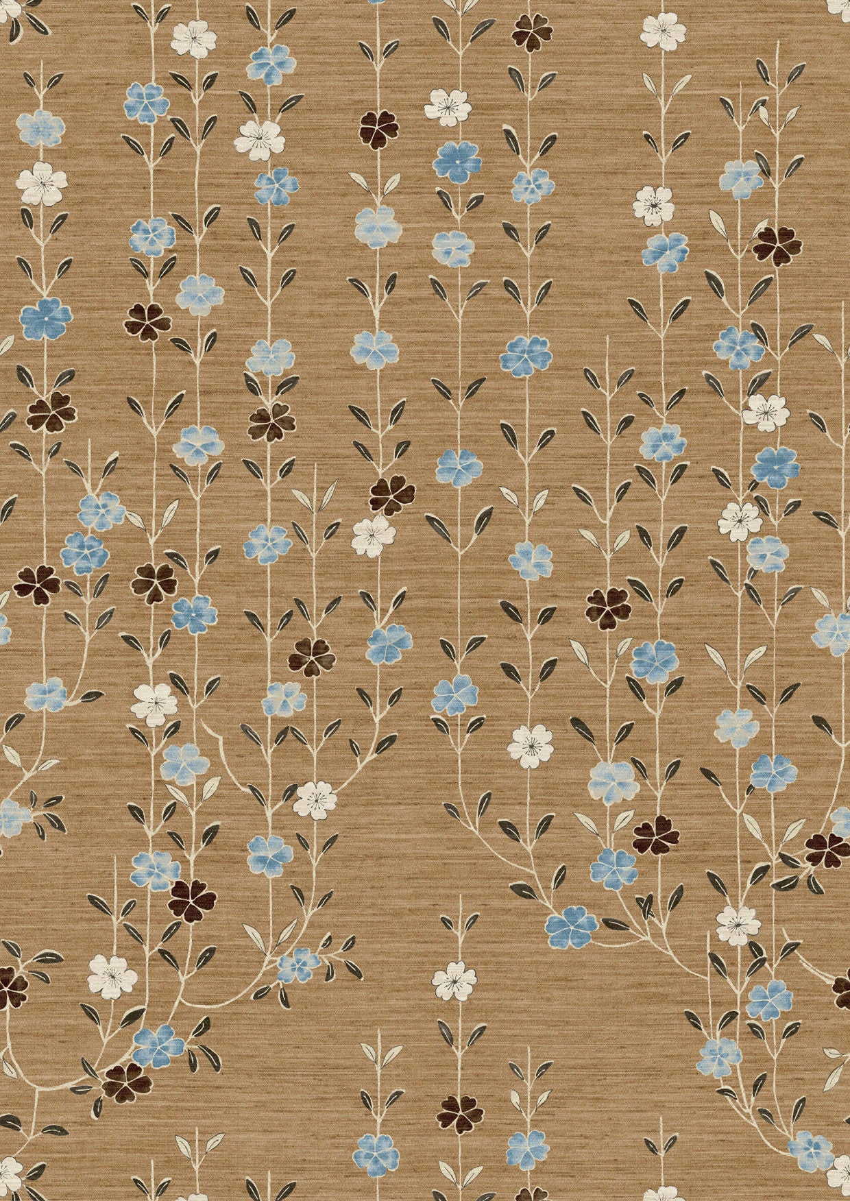 Blossom Blue Ginger Wallpaper - Lewis & Wood