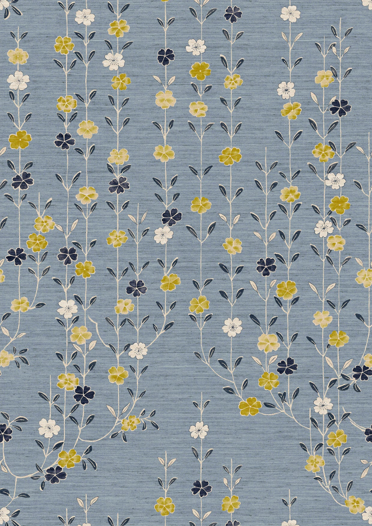 Blossom Saffron Sky Wallpaper - Lewis & Wood