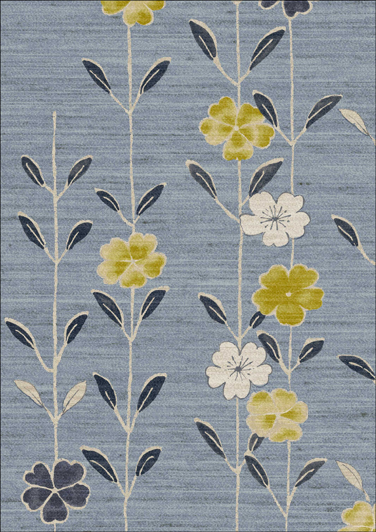 Blossom Saffron Sky Wallpaper - Lewis & Wood