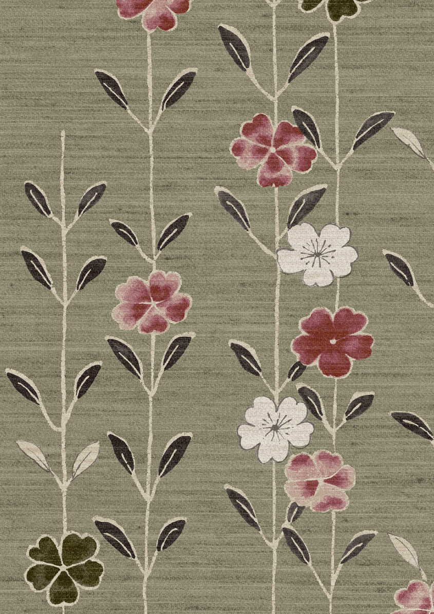 Blossom Tea Rose Wallpaper - Lewis & Wood