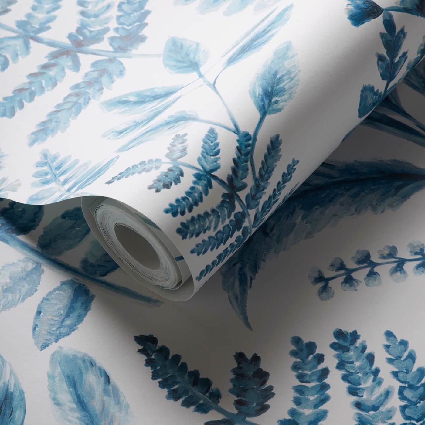 Bracken Wallpaper - Denim - Clarke & Clarke