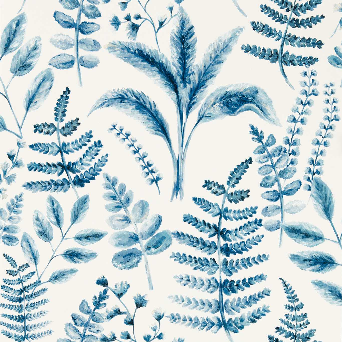 Bracken Wallpaper - Denim - Clarke & Clarke