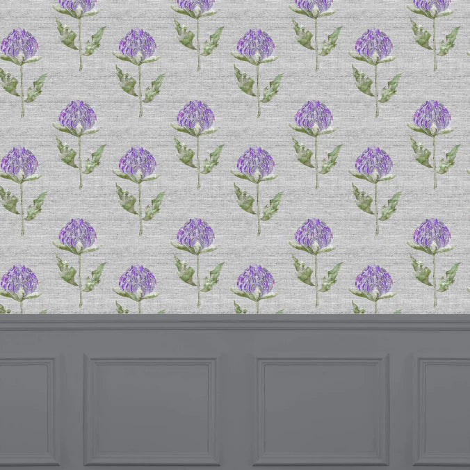 Bram Violet Wide-Width Room Wallpaper 