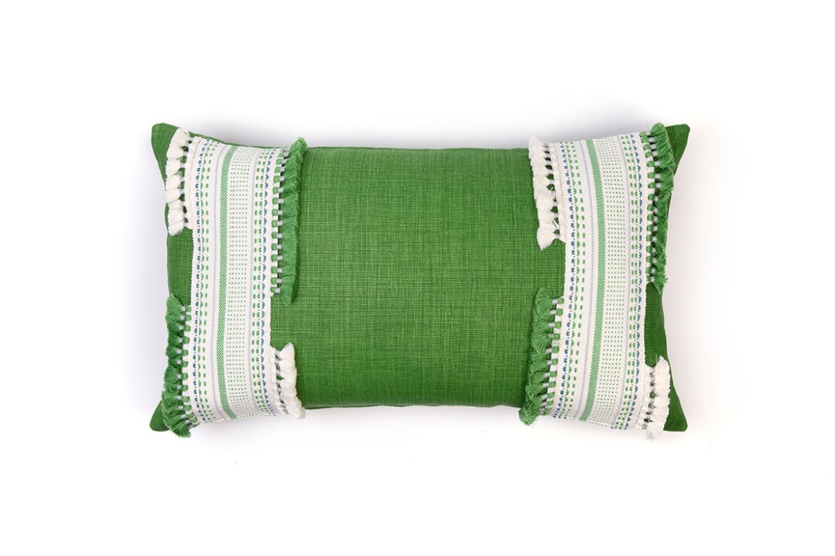 Pom Parade Green Cushion