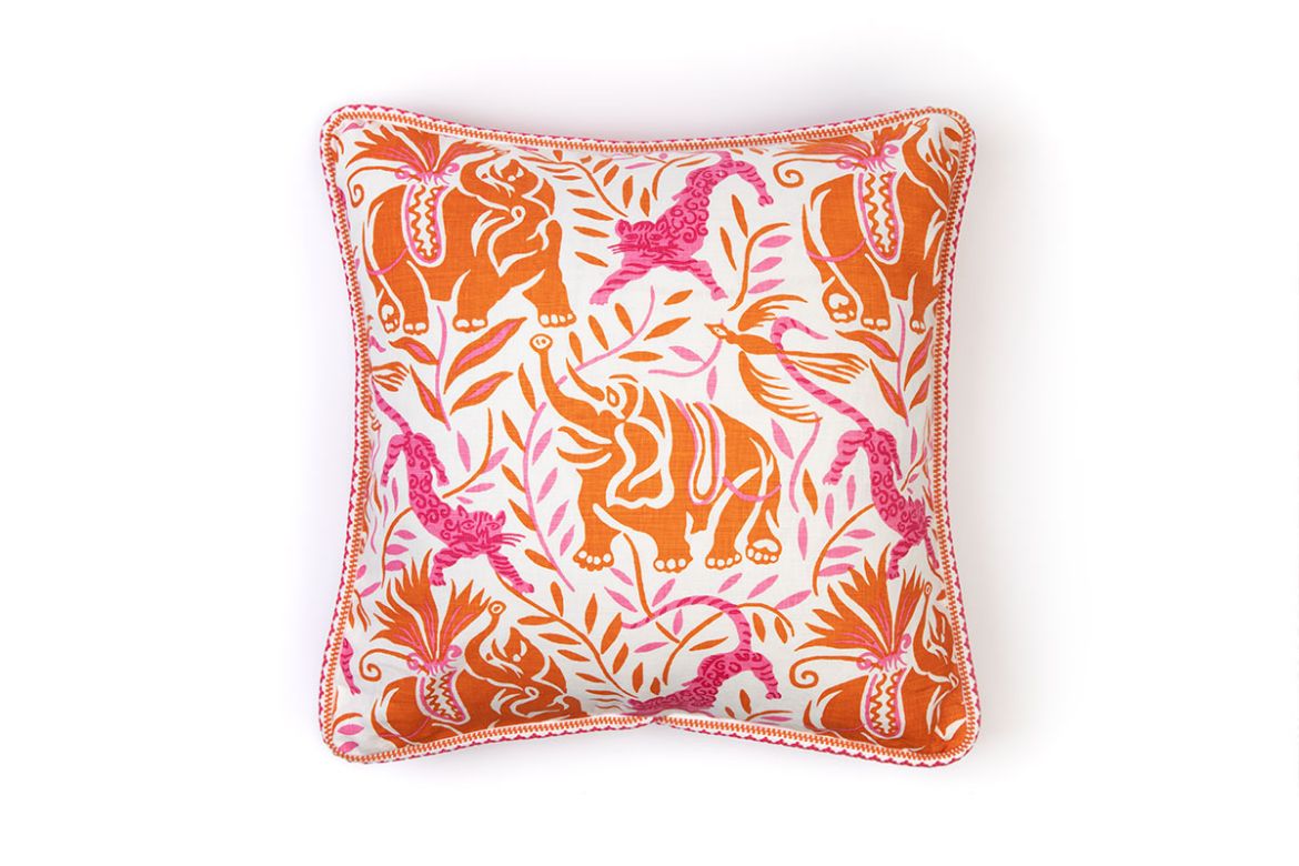 La Jungle Hot Pink Cushion