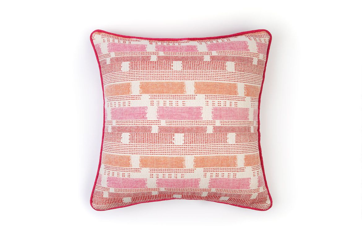 Loom Weave Hot Pink Cushion