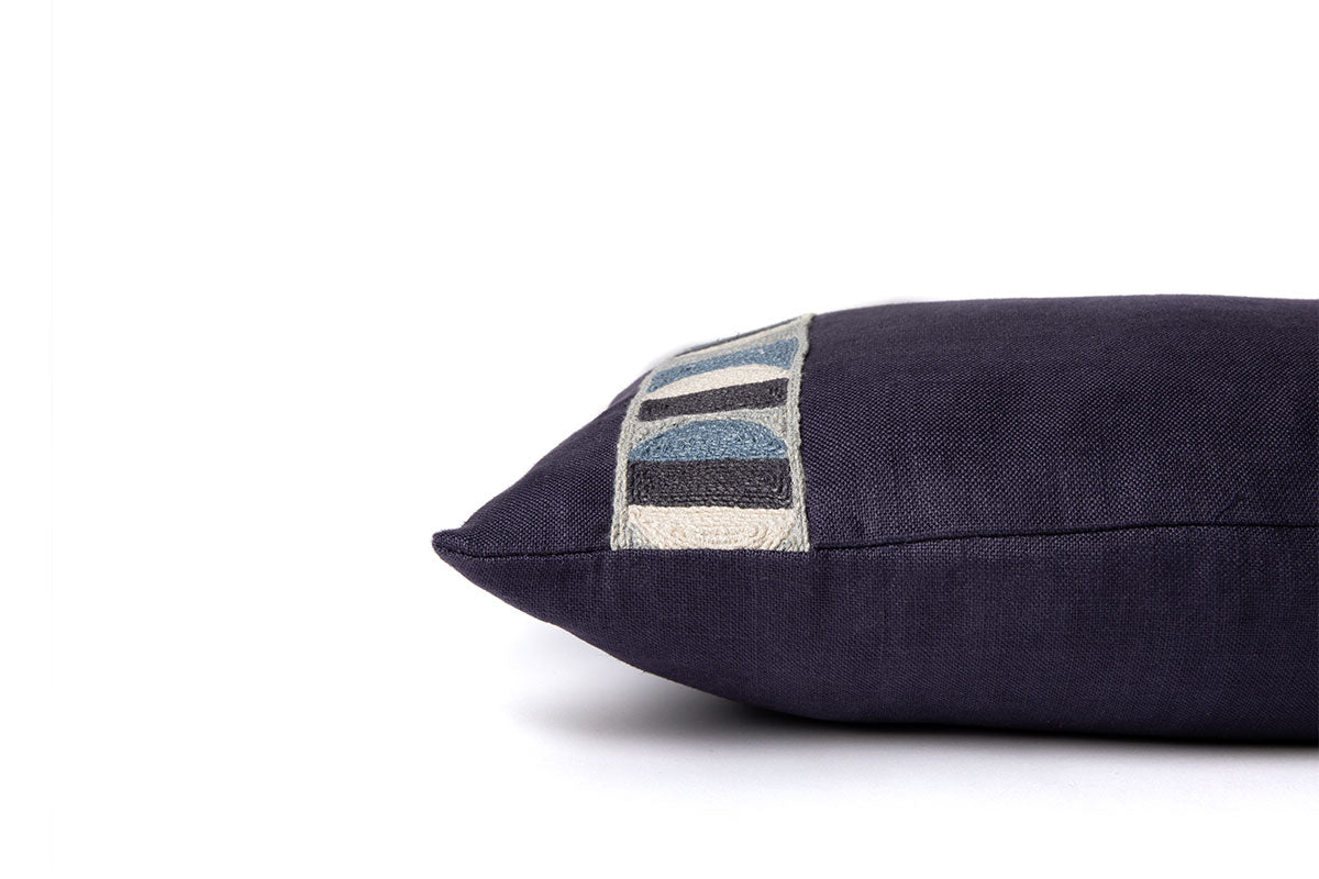 Pop Art Indigo Side Cushion