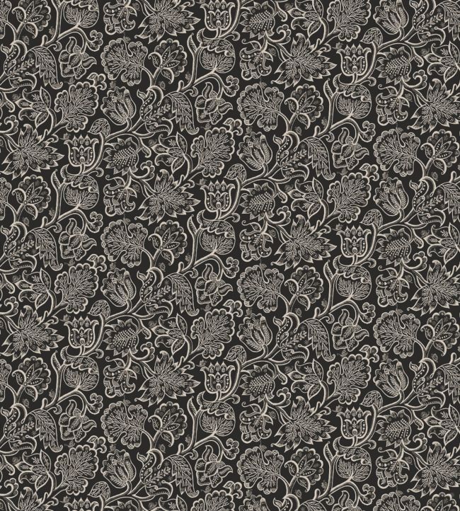 Jacobean Fabric - Black