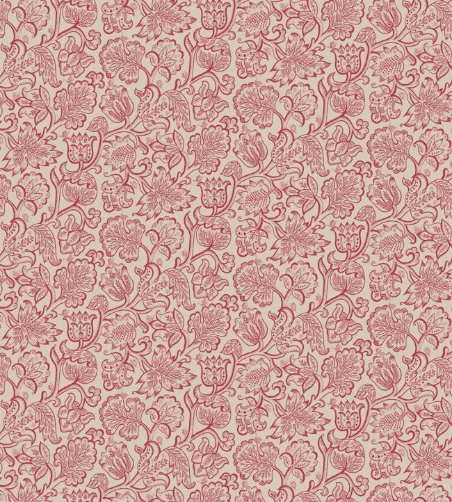 Jacobean Fabric - Pink