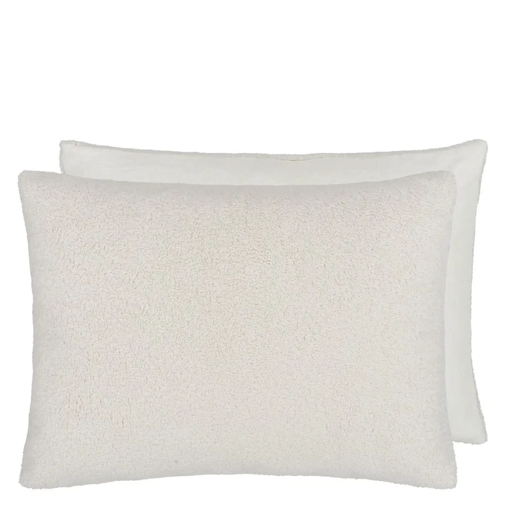 Polwarth Chalk Faux Fur Cushion - Designers Guild