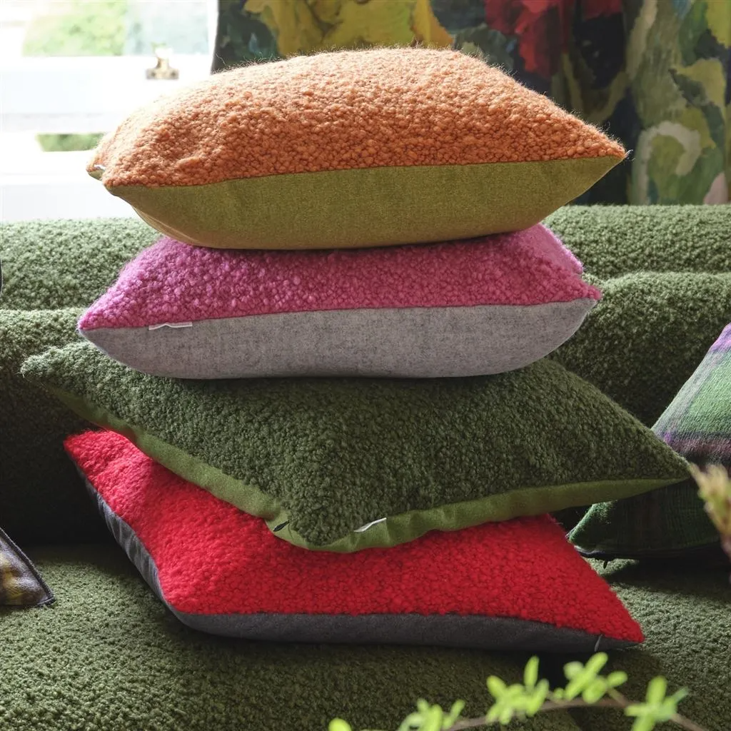 Cormo Emerald Boucle Cushion - Designers Guild