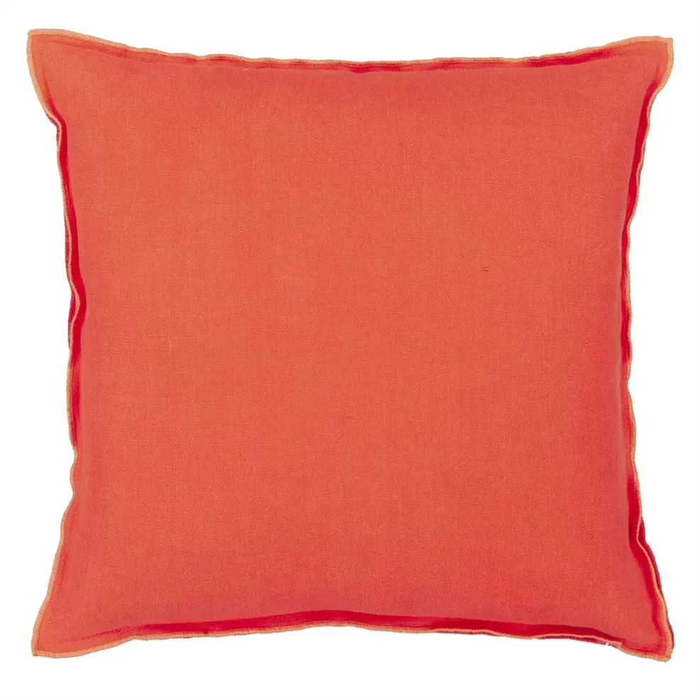 Brera Lino Nasturtium & Papaya Linen Cushion - Designers Guild