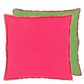 Brera Lino Cerise & Grass Linen Cushion - Designers Guild