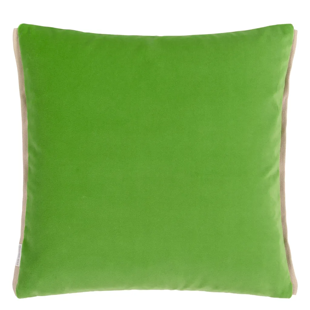 Varese Fuchsia & Malachite Velvet Cushion - Designers Guild