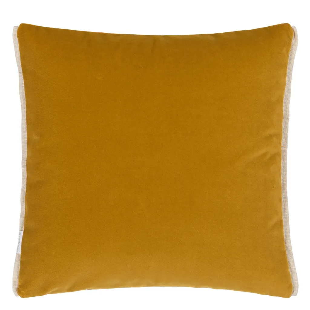 Varese Zinnia & Ochre Velvet Cushion - Designers Guild