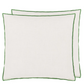 Brera Lino Alabaster & Emerald Linen Cushion