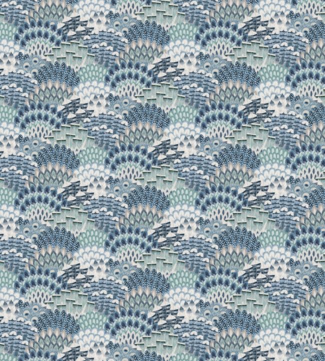 Plume Fabric - Blue