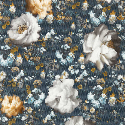 Camile Wallpaper - Midnight/Gold - Clarke & Clarke