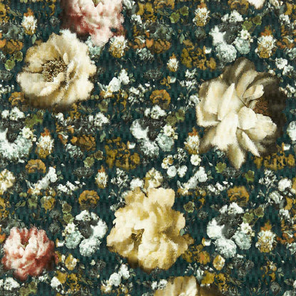 Camile Wallpaper - Teal/Spice - Clarke & Clarke