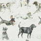 Dashing Dogs Linen Fabric