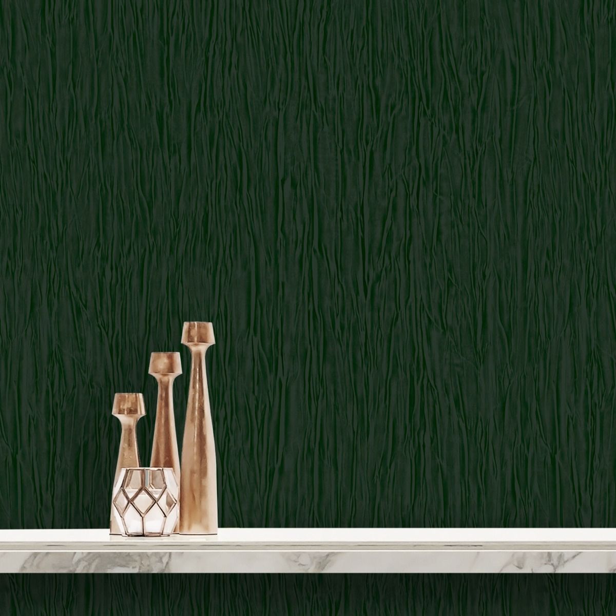 Crystal Glitter Vinyl Wallpaper - Dark Green - Debona