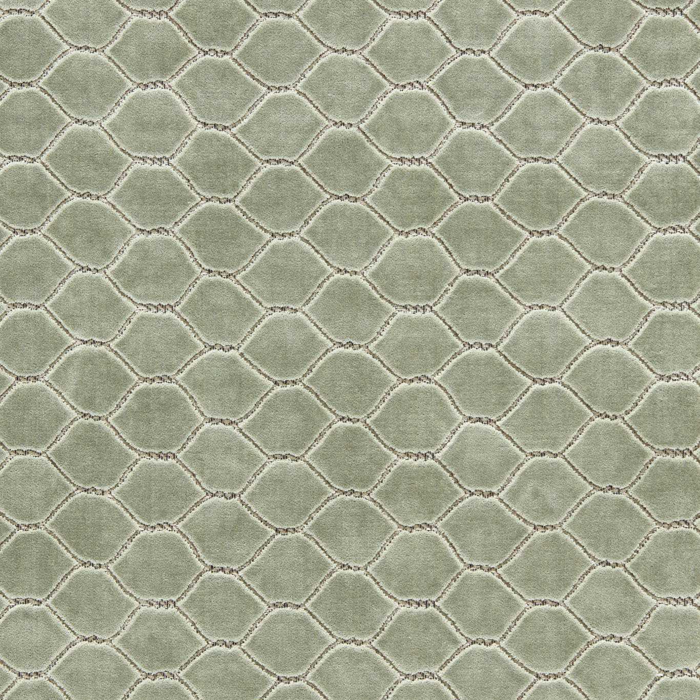 Faraday Velvet Smog Blue Fabric - Gray - Sanderson