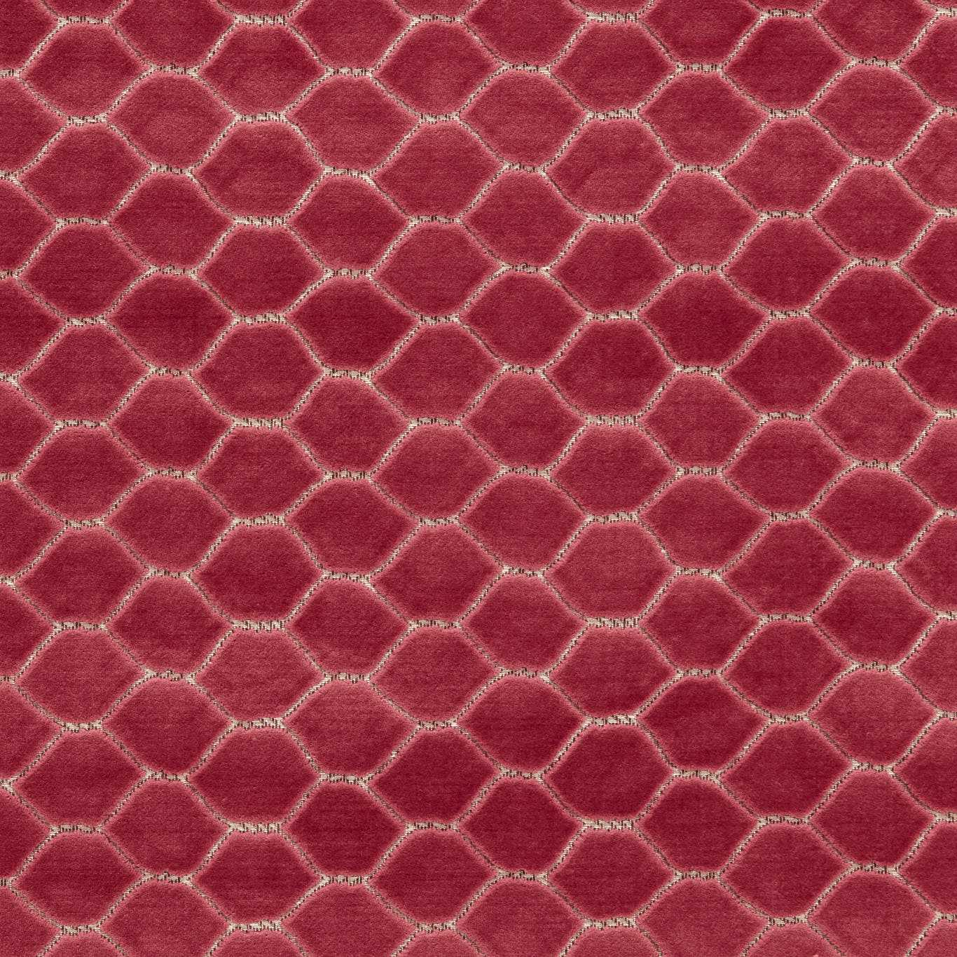 Faraday Velvet Carmine Fabric - Red - Sanderson