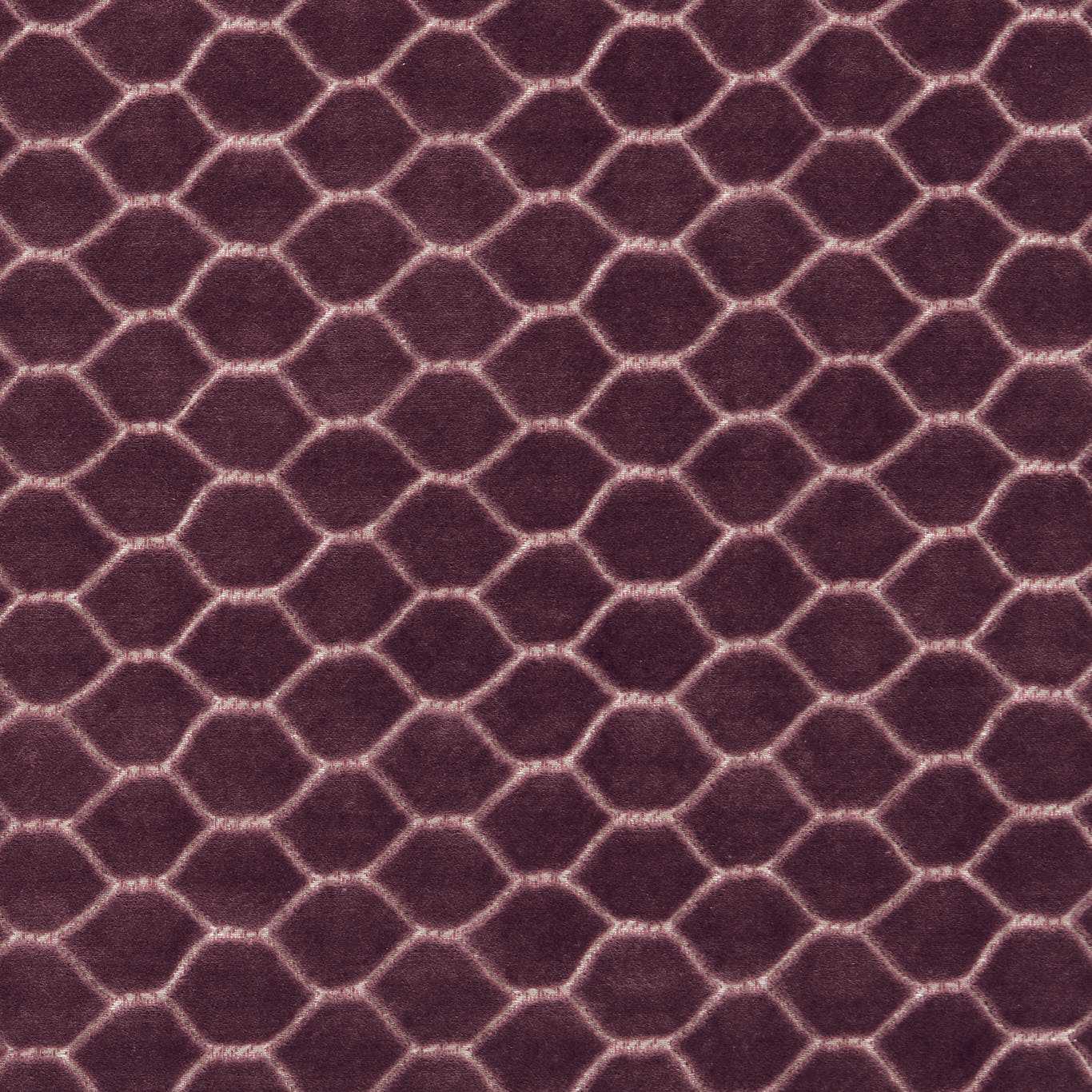 Faraday Velvet Plum Fabric - Purple - Sanderson