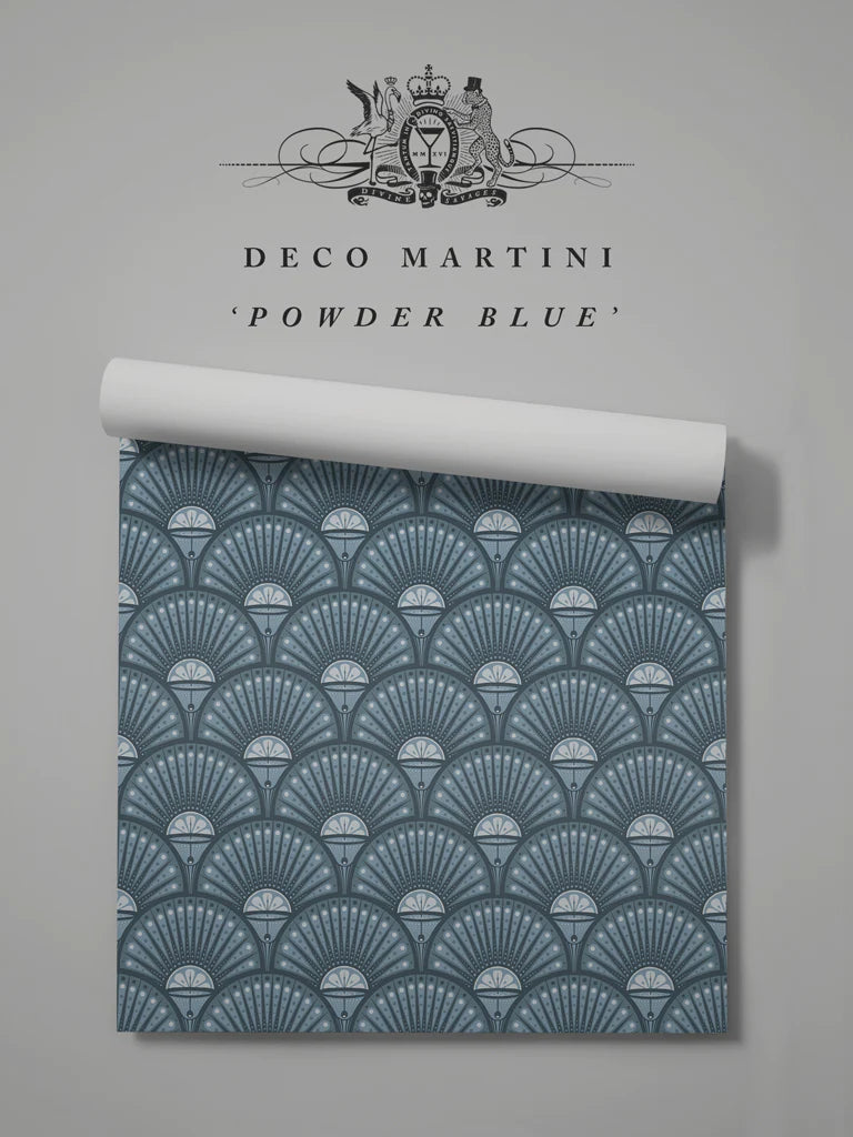 Deco Martini 'Powder Blue' Wallpaper