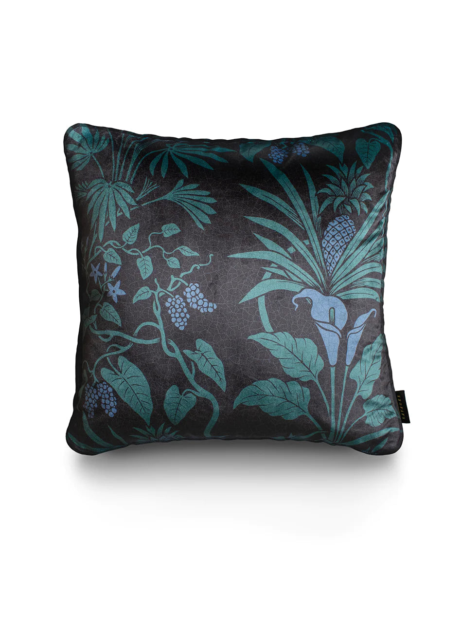 Botanize 'Blackberry' Velvet Cushion