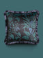 Botanize 'Blackberry' Fringed Back Velvet Cushion