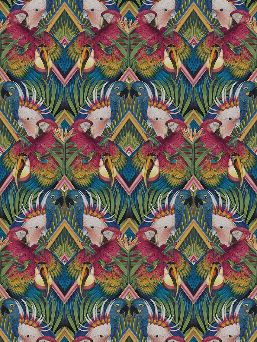 Divine Plumage Wallpaper - Multicolor