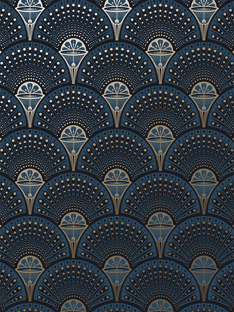 Deco Martini 'Midnight Gold' Recycled Velvet Fabric