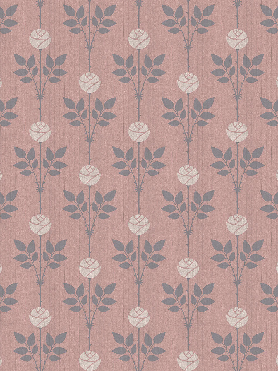 Rozalia 'Blushing Rose' Wallpaper