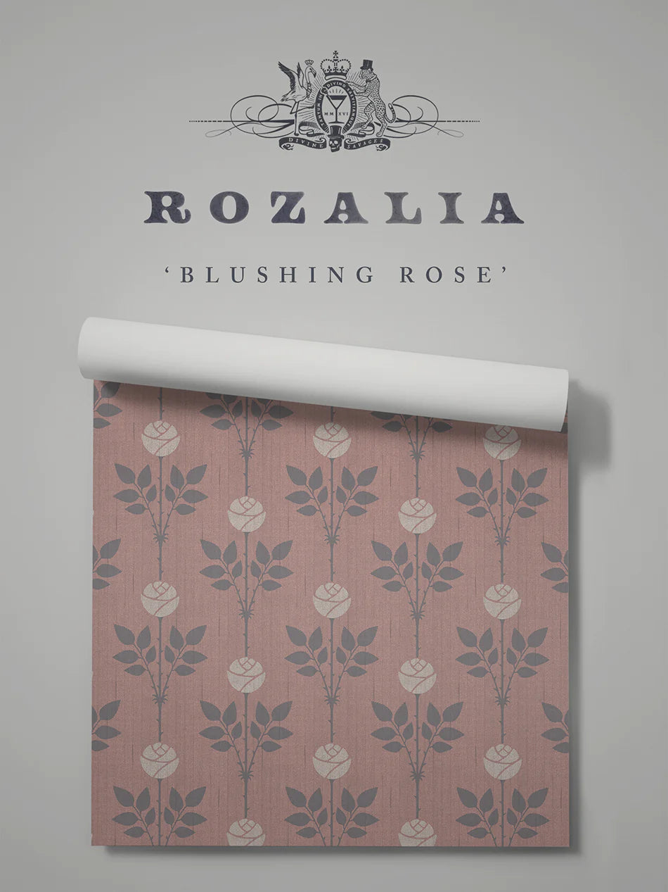 Rozalia 'Blushing Rose' Wallpaper