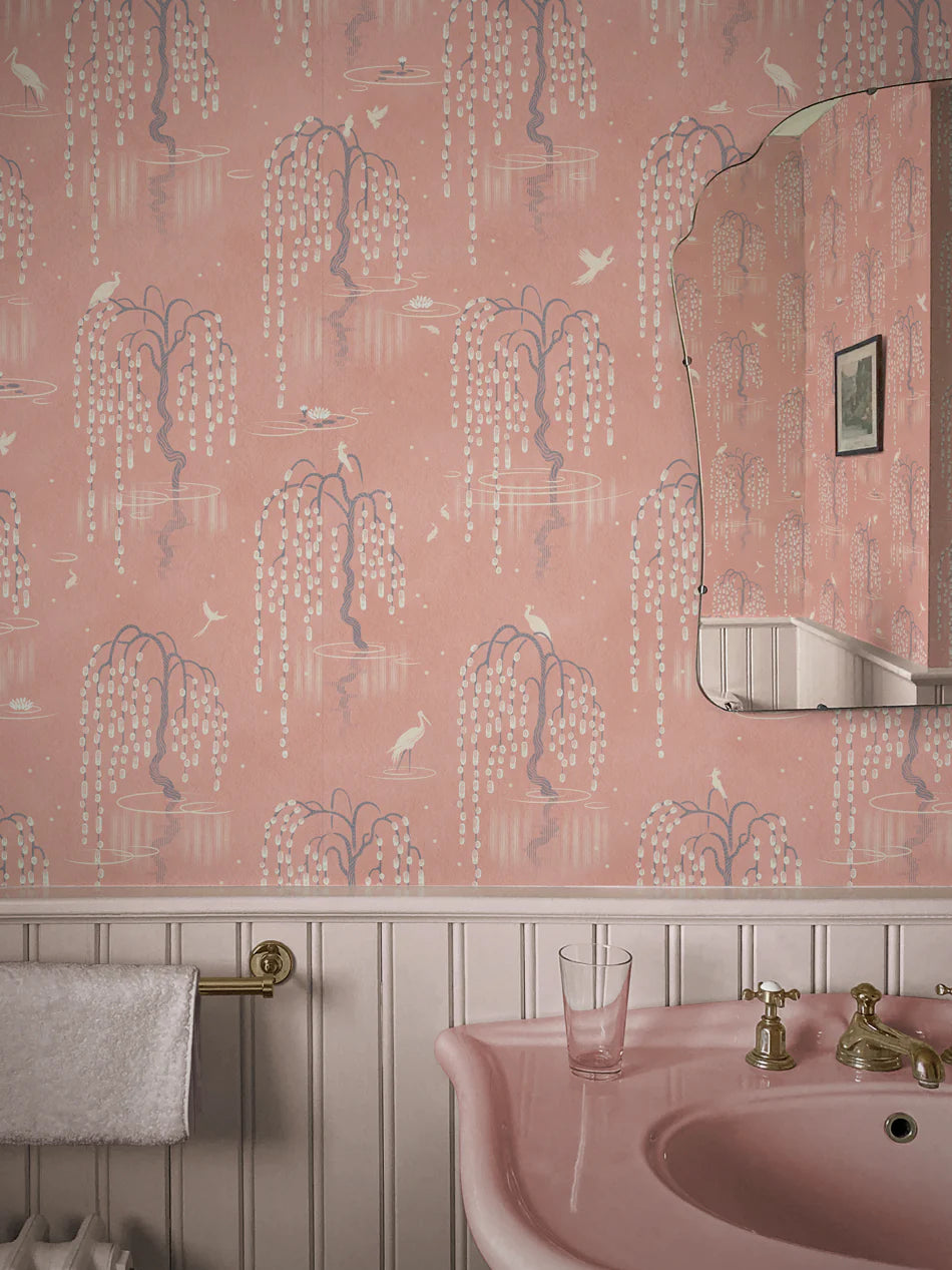 Kyoto Blossom 'Lotus Pink' Room Wallpaper