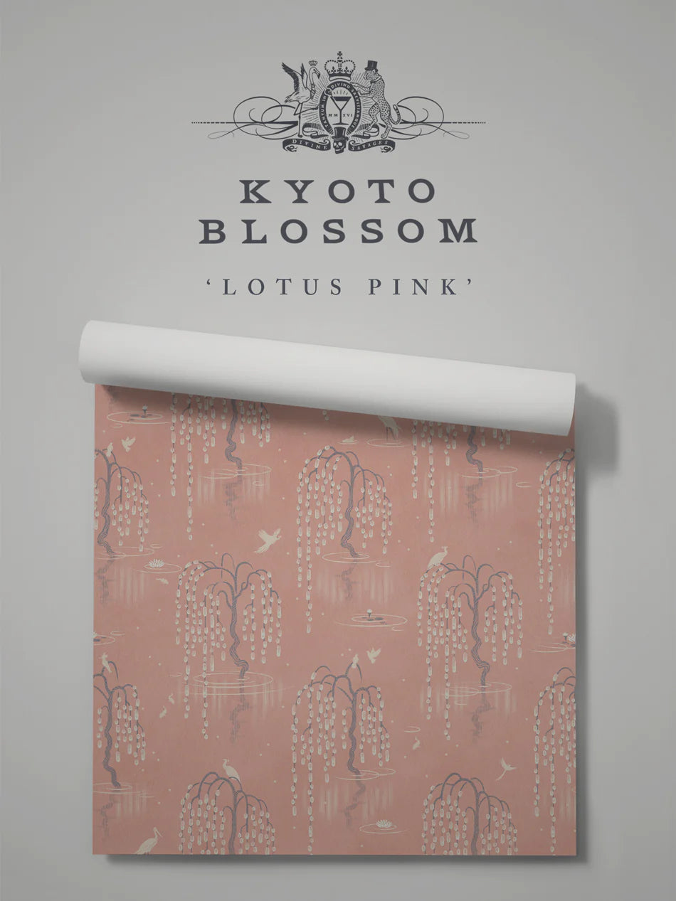 Kyoto Blossom 'Lotus Pink' Wallpaper