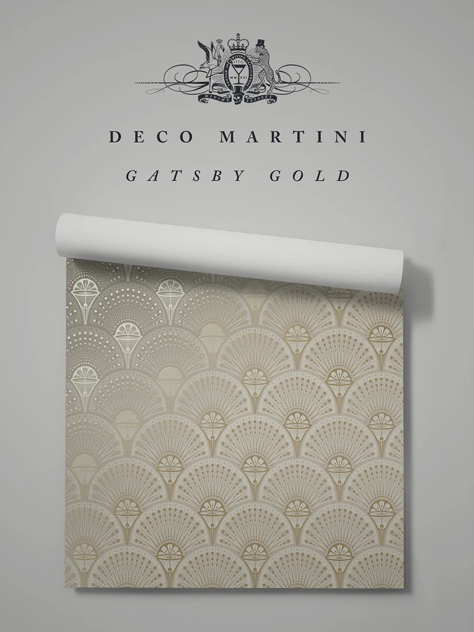 Deco Martini 'Gatsby Gold' Wallpaper