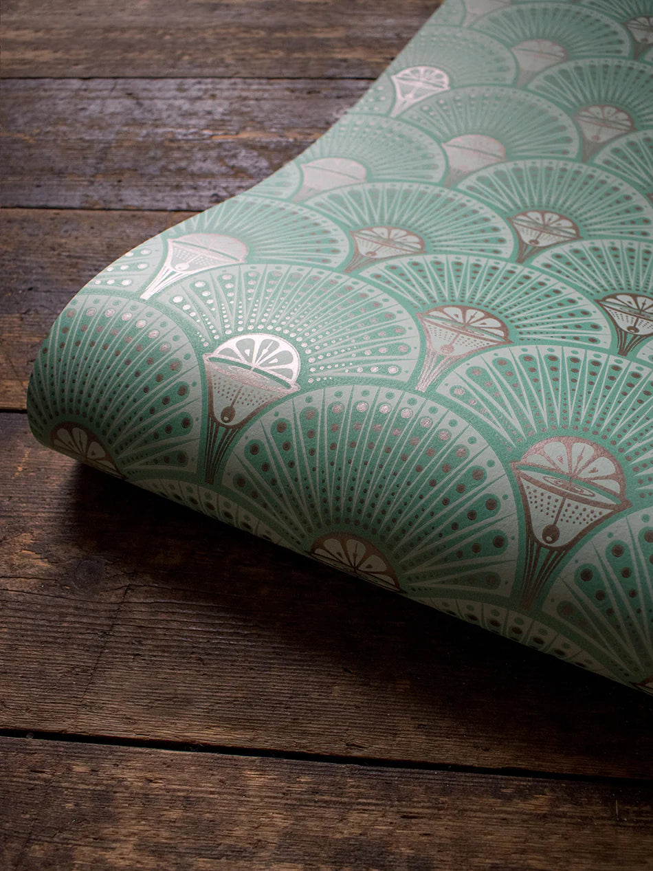 Deco Martini 'Copper Patina' Room Wallpaper